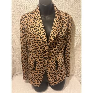 Leopard 80’s Style SHIZHI Fitted Blazer, SZ Large,